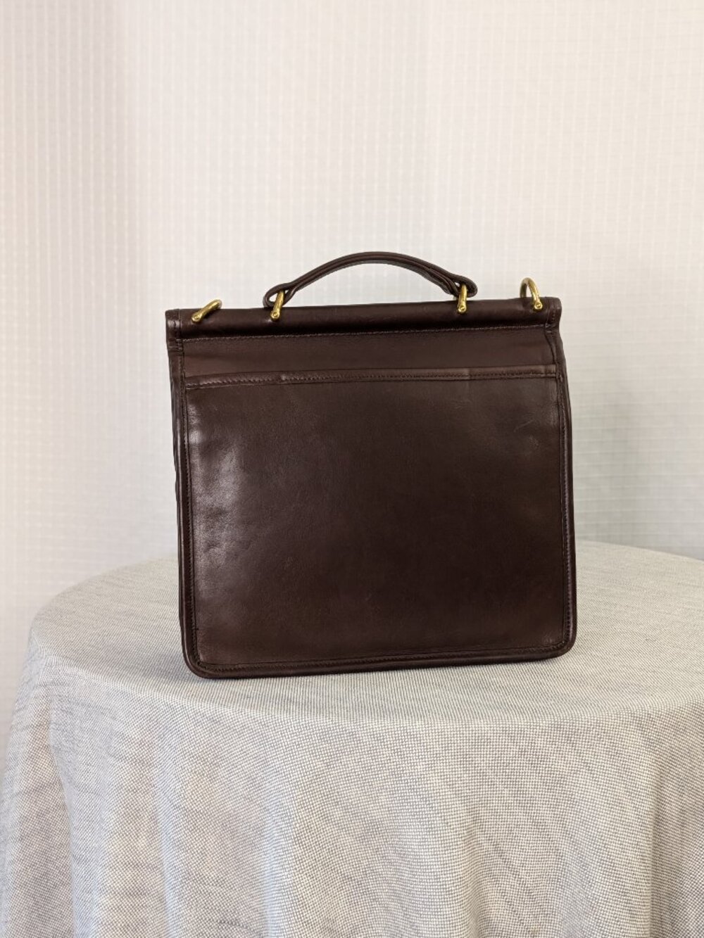 Vintage Coach Willis Crossbody Bag Mahogany Brown Leather Turnlock - Picture 6 of 14